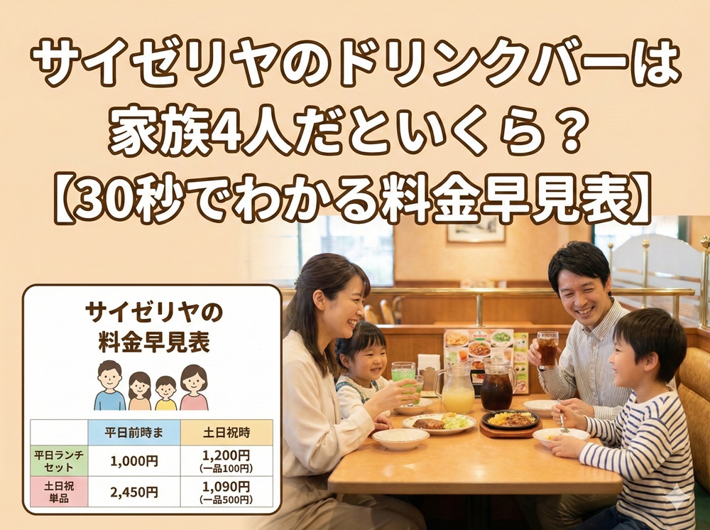 サイゼリヤ ドリンクバー 値段