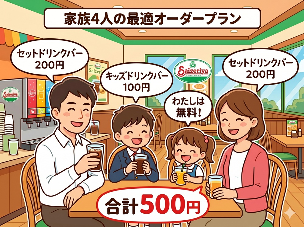 サイゼリヤ ドリンクバー 値段