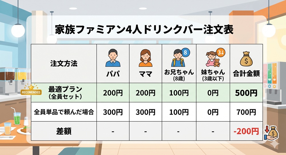 サイゼリヤ ドリンクバー 値段