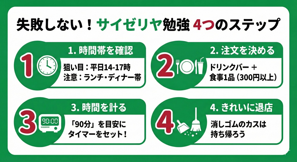 サイゼリヤ 勉強