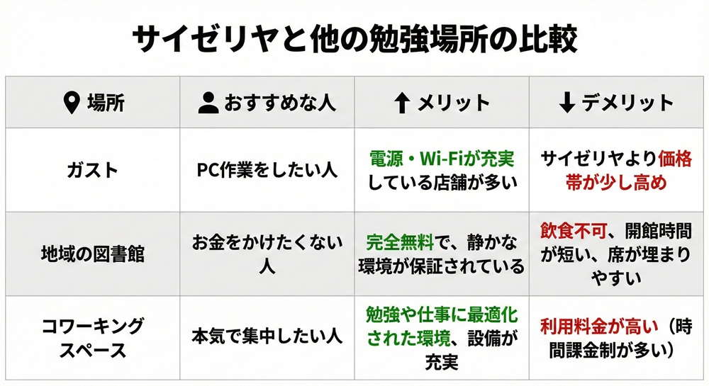 サイゼリヤ 勉強